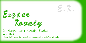 eszter kovaly business card